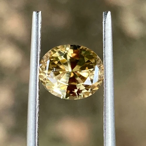 natural yellow zircon